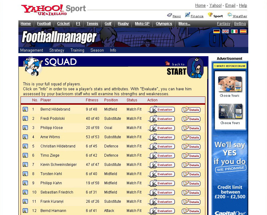 Yahoo! Soccer Manager