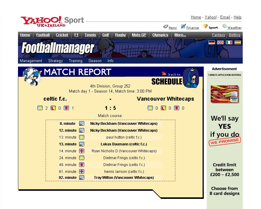 Neopoly - Yahoo! Soccer Manager